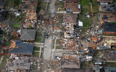 Satélite GOES-16 monitora tempestades severas que provocaram tornados em Louisiana, EUA